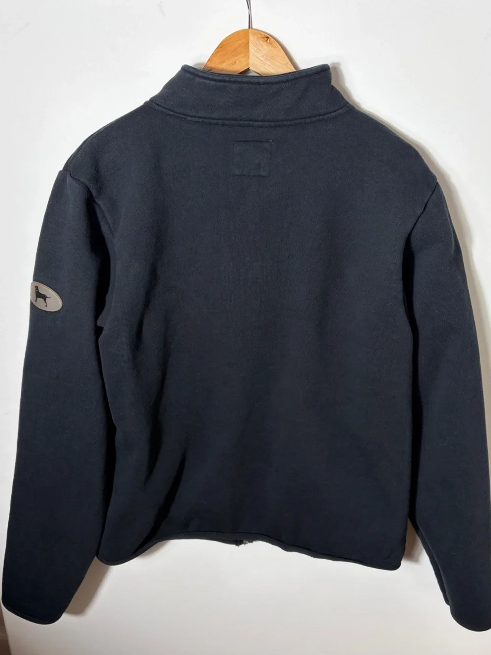 The Black Dog Full Zip Sweatshirt Jacket XL Black Mock Neck Fleece Lined
